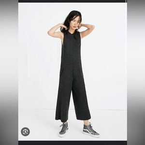 Madewell Wool Cropped Wide Leg Jumpsuit
